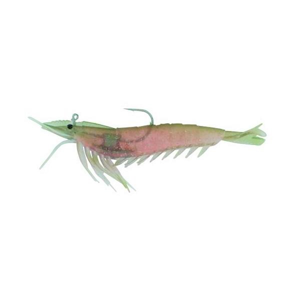 Artificial Shrimp Rigged 6" Natural 2 Pack - Almost Alive Lures - Click Image to Close